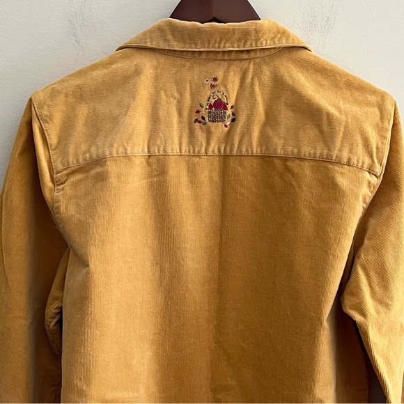 Christopher & Banks Embroidered Button Front Shirt Stretch Corduroy Size XL - Picture 12 of 15